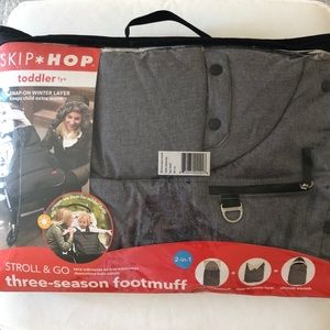 NWT Skip Hop Stroll & Go 3 Season Stroller Footmuff & Blanket, Heather Gray